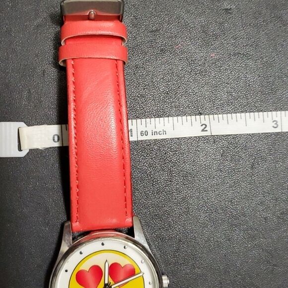 Red and yellow happy face emoji watch main image 6